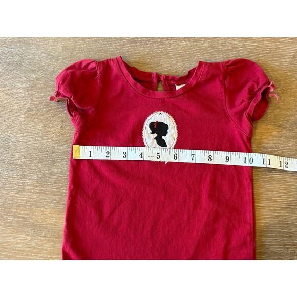 JANIE and JACK Darling Tee T-Shirt Top Shirt Girls size 2T Red RL Christmas - Picture 5 of 6
